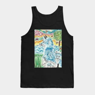 Blue fox butterflies Tank Top